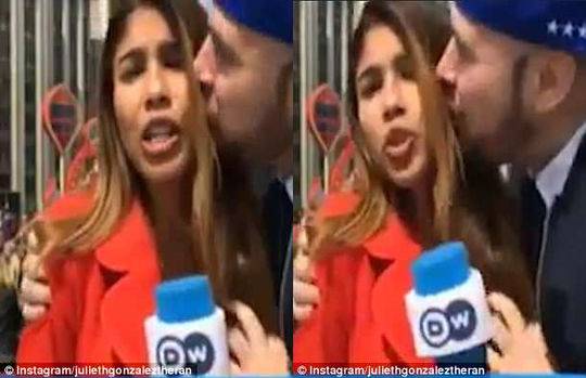 女记者直播俄罗斯世界杯 镜头前遭男子强吻袭胸