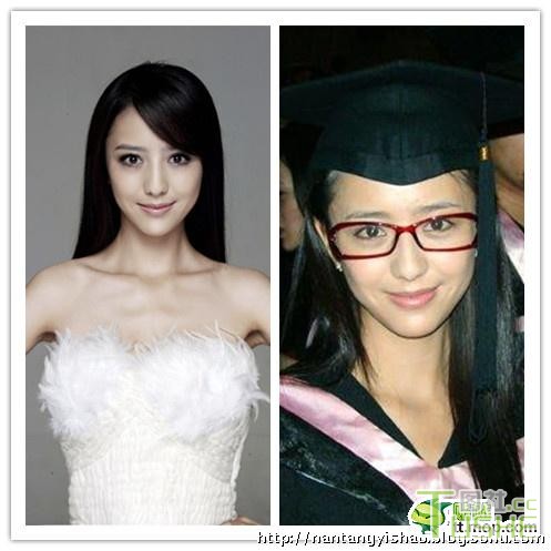 曝当红美女明星罕见青涩毕业照