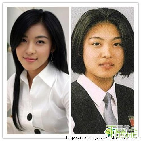 曝当红美女明星罕见青涩毕业照