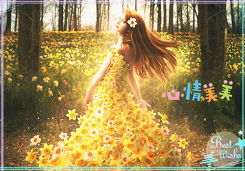 美女靓丽背景艺术照片